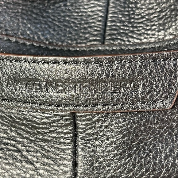 Aimee Kestenberg Leather Drawstring Purse Black + Snake Print - Picture 10 of 15